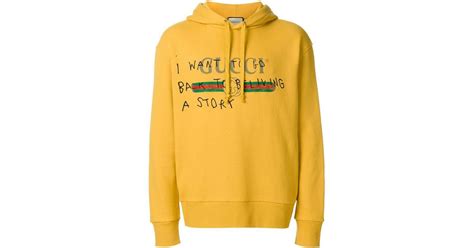 gucci garden hoodie yellow|Gucci Hoodies & Tracksuits for Men .